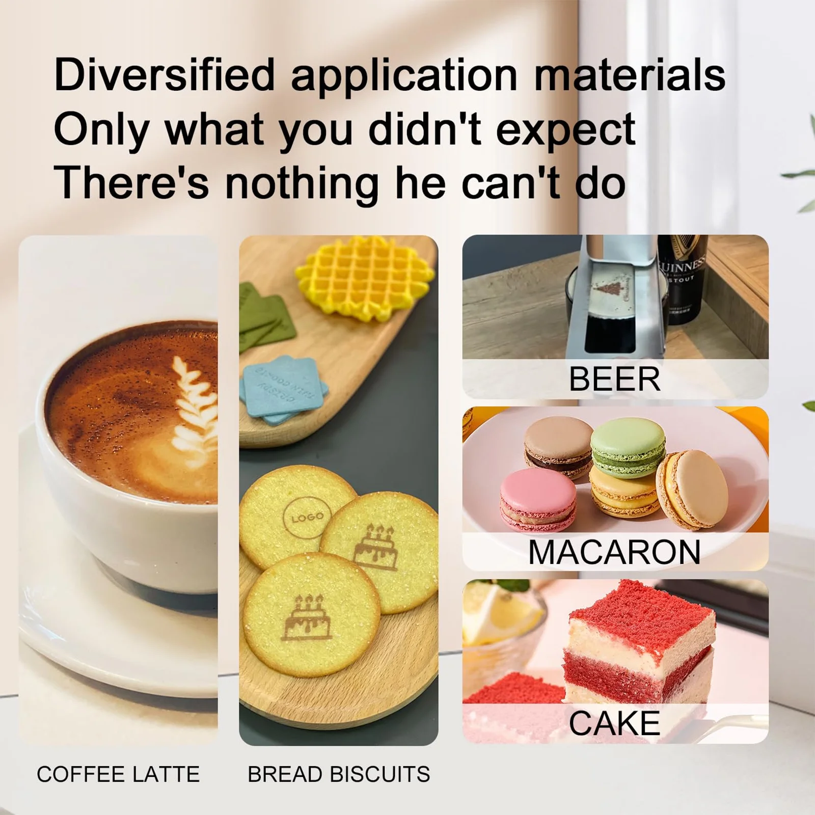 Mini Portable Handheld Inkjet Printer Diy Edible Ink Food Printer Machine Coffee Latte Art Printer Food PrintPen In Bread Cake