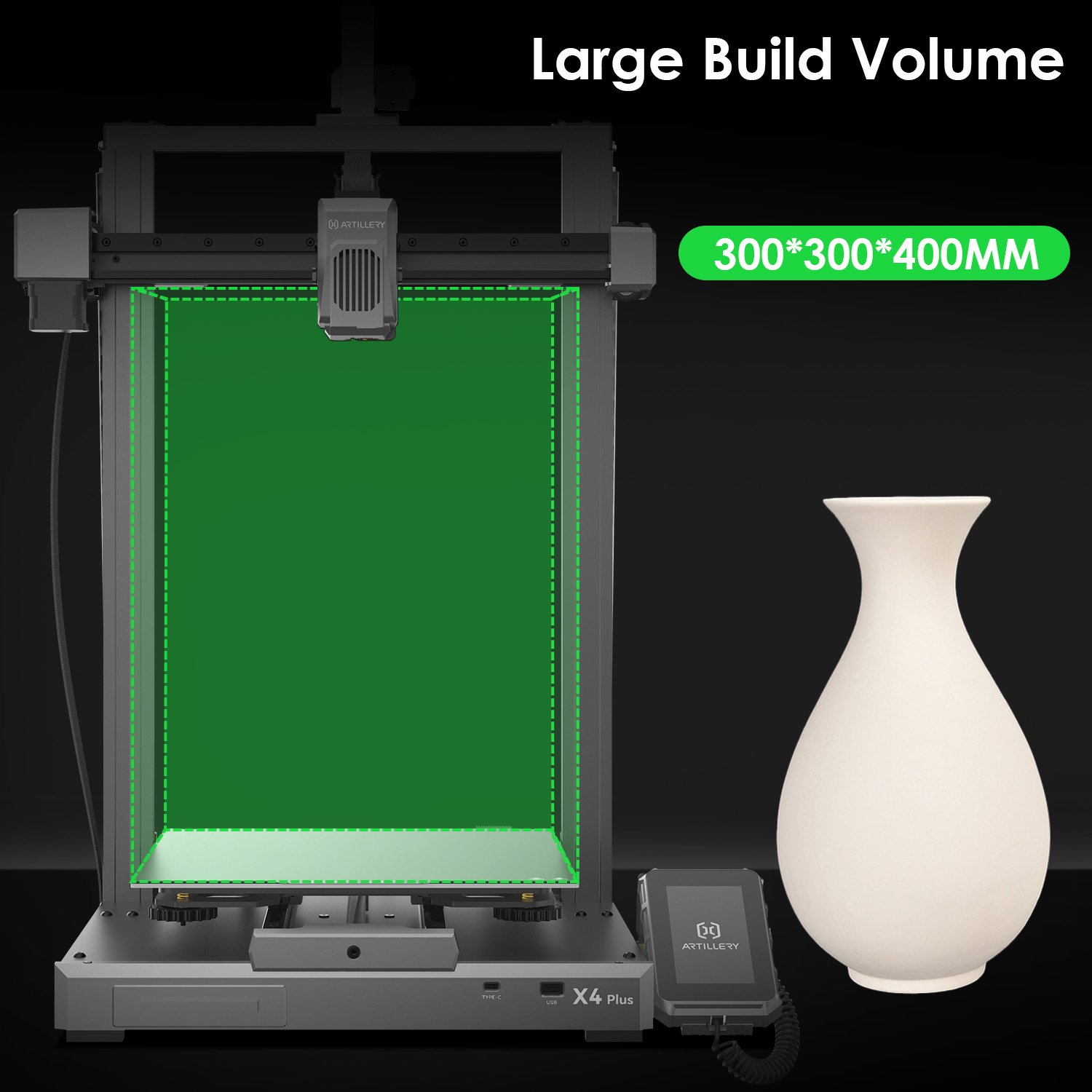 Artillery 3D Printer Sidewinder X4 Plus 300*300*400mm Print Size High speed fast speed printing 3d printer