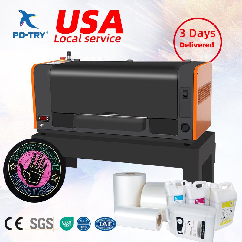 5 color xp600 i3200 tabletop T shirt label direct to film roll to roll 300mm A3 digital inkjet dtf printers