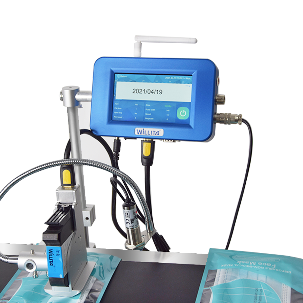 Online Automatic Batch Number Code Jet Printer 80m/min Automatic Inkjet Code Printer For Date/qr/bar Code/dot Matrix