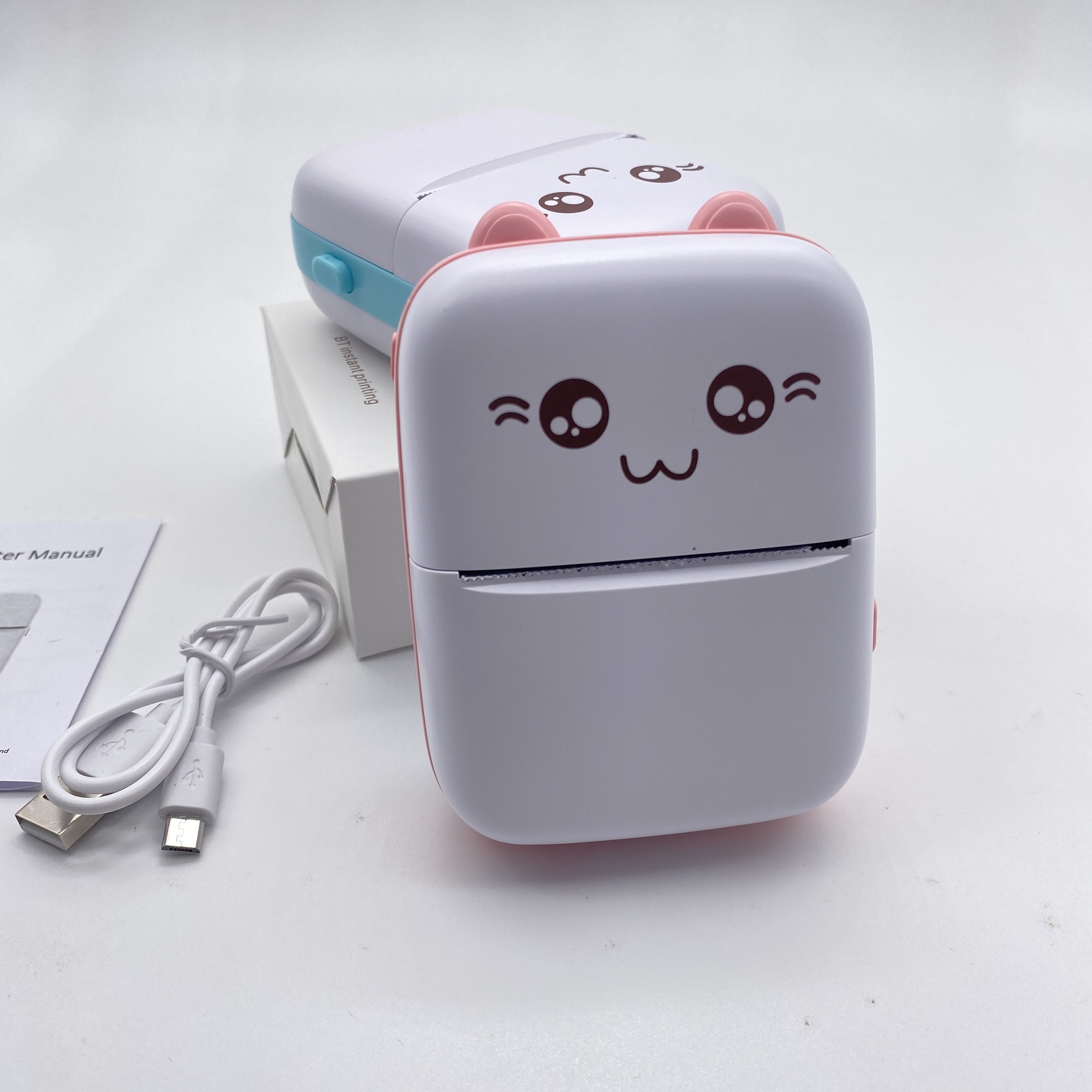 New Mini Portable Thermal Pocket Mobile Printer Stickers Usb Photo Printer Pad Printer C9 Thermal Printing Black and White