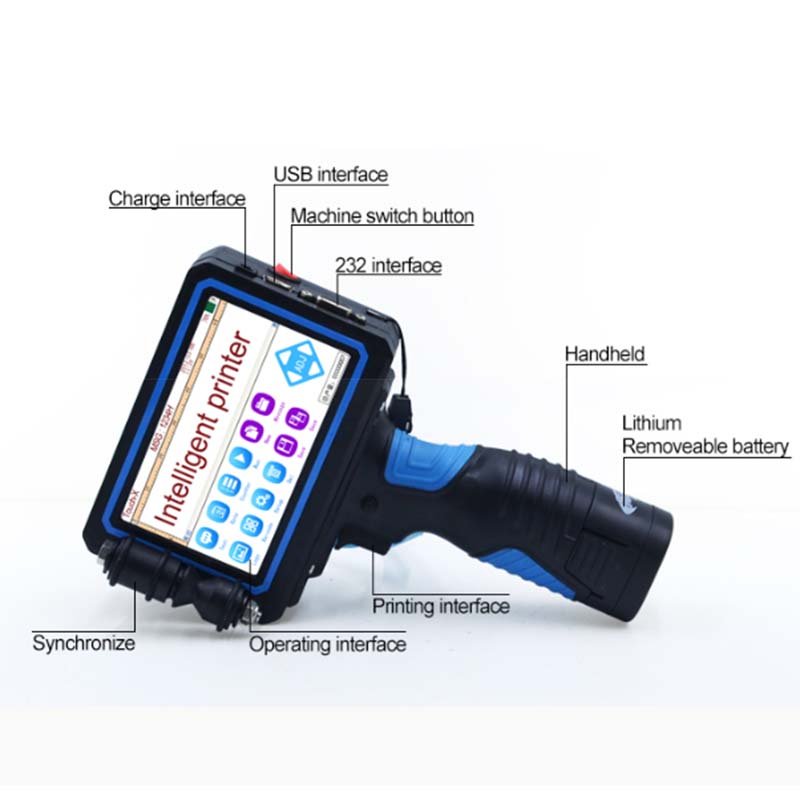 DOMAS Handheld quick drying printer cheap Double headed DRS610 Handheld fast drying ink hot foam inkjet printer