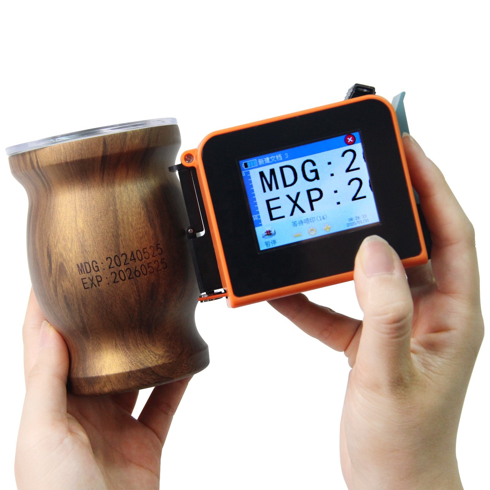 Hot Selling Handheld Small Smart Mini Bottles With Portable Inkjet Printer