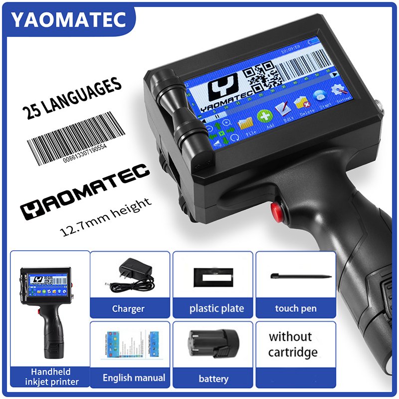 Yaomatec Thermal Portable Handheld Inkjet Printer Hand Jet Portable Printer For Date Coding