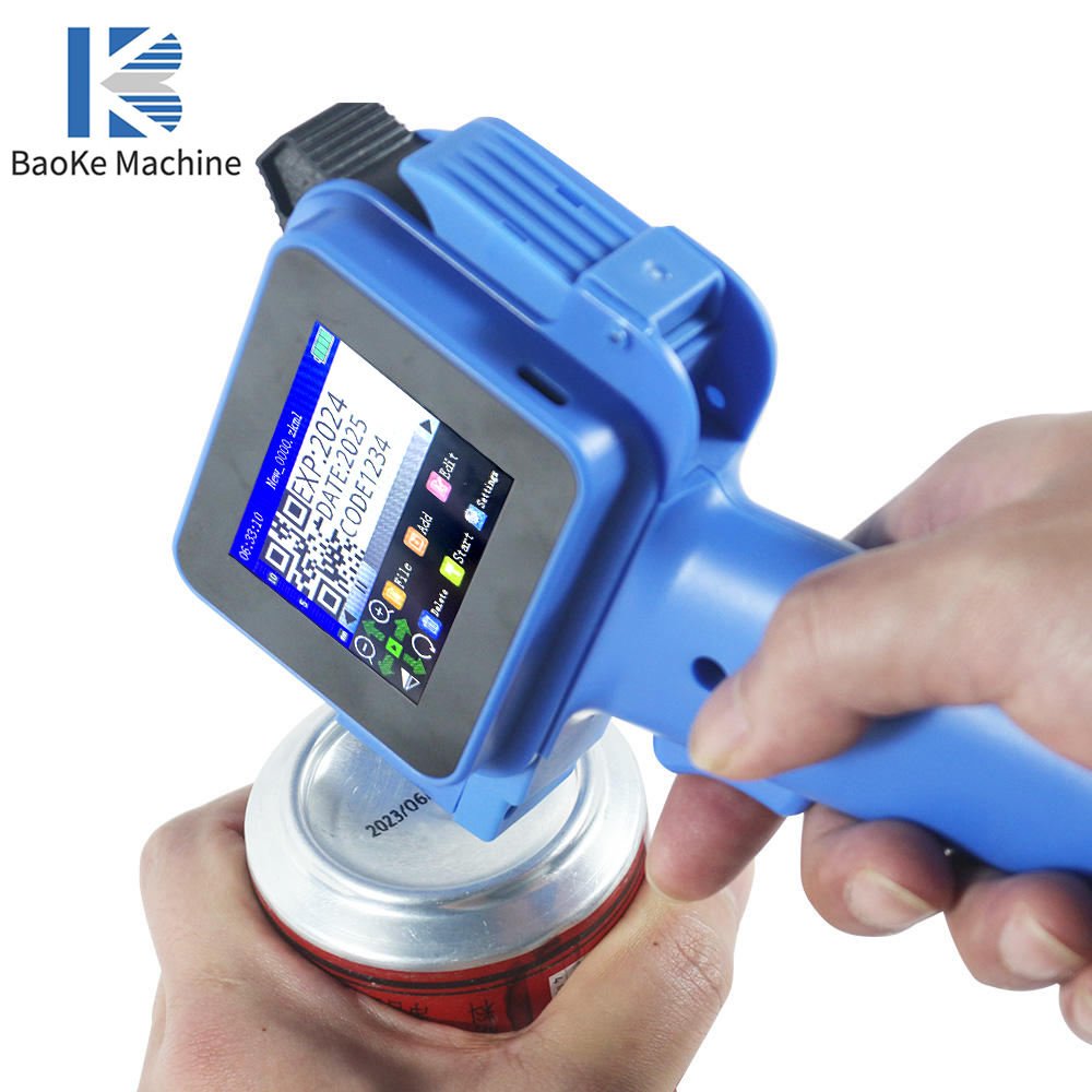 Mini Portable Hand jet Inject Expire Date Printing Machine With handle Inkjet Printer For Cosmetic Plastic Glass Bottles