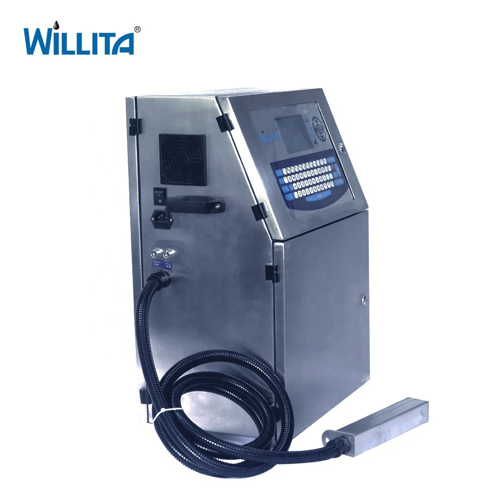 Automatic Id Card Plastic bag Batch Number Expiry Date Inkjet Printer Working With Paging Machine