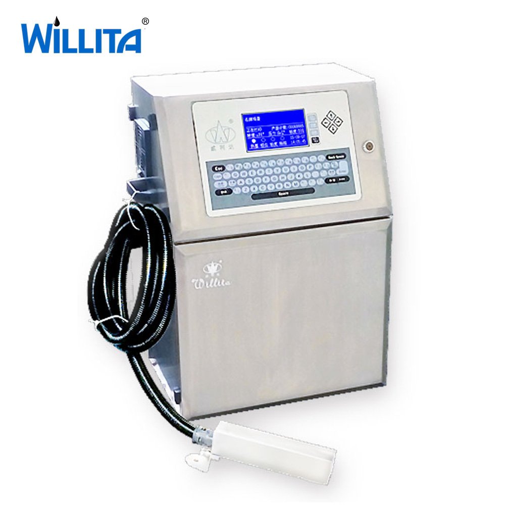 Willita Manufacturer Automatic Batch Code Number Date Logo Plastic Pipe Tube Bottle Bag Pvc Cable Cij Inkjet Printer