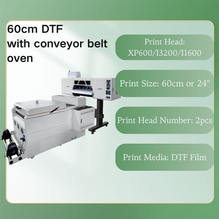 High Speed 60cm DTF Tshirt Printer 4 Head i3200 Printheads DTF Inkjet Printing Machine For T-shirt Printing