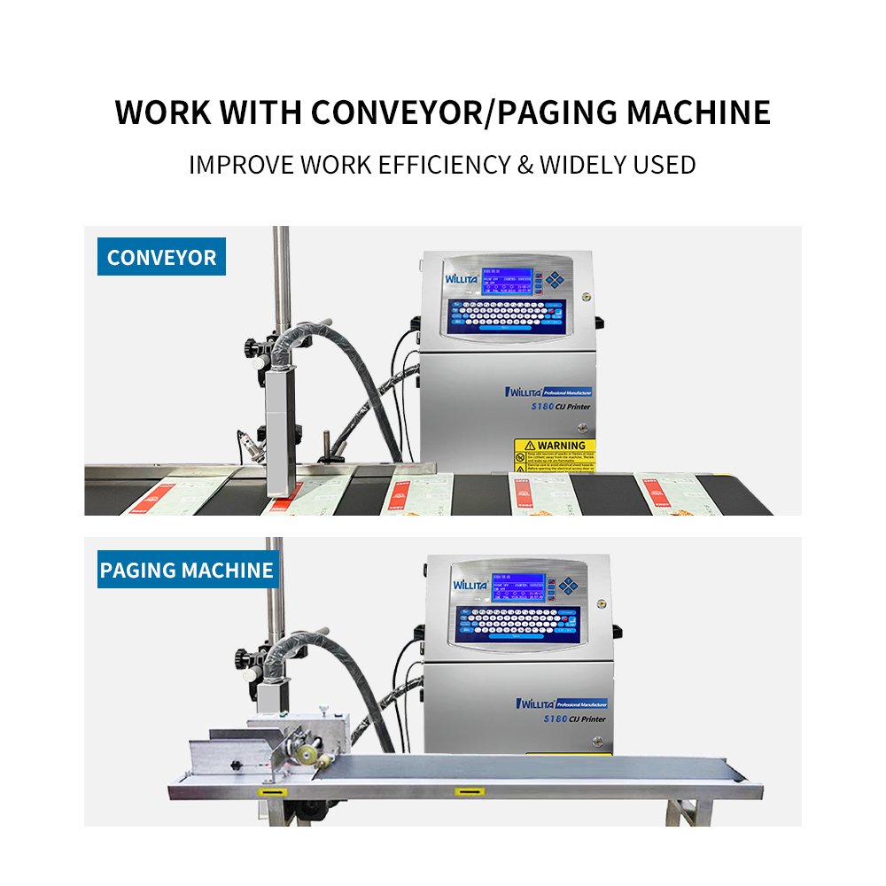 Automatic Batch Code Printing Machine Continuous Inkjet Printer Online Cij Expiry Date Inkjet Date Coder for bottles wire cable