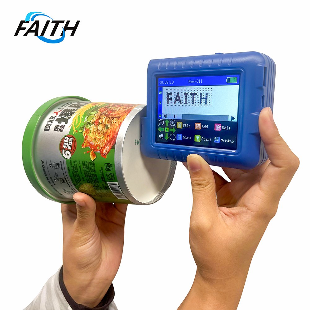 Faith 12.7mm intelligent handheld printer expiration date batch coding machine tij mini handheld inkjet printer for bottles