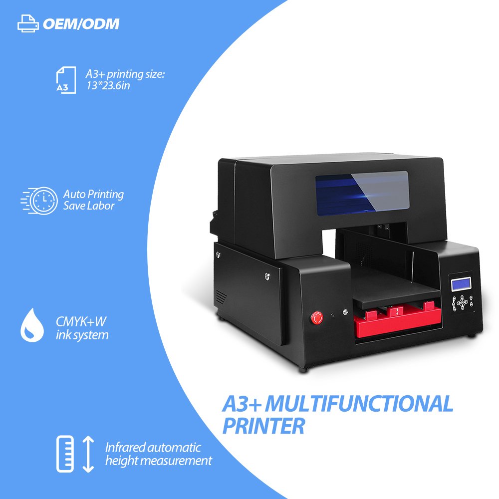 Refinecolor A3 Inkjet Printers 3360 Multifunction Digital Logo Printing Machine for Plastic PVC Cards UV Printer Small