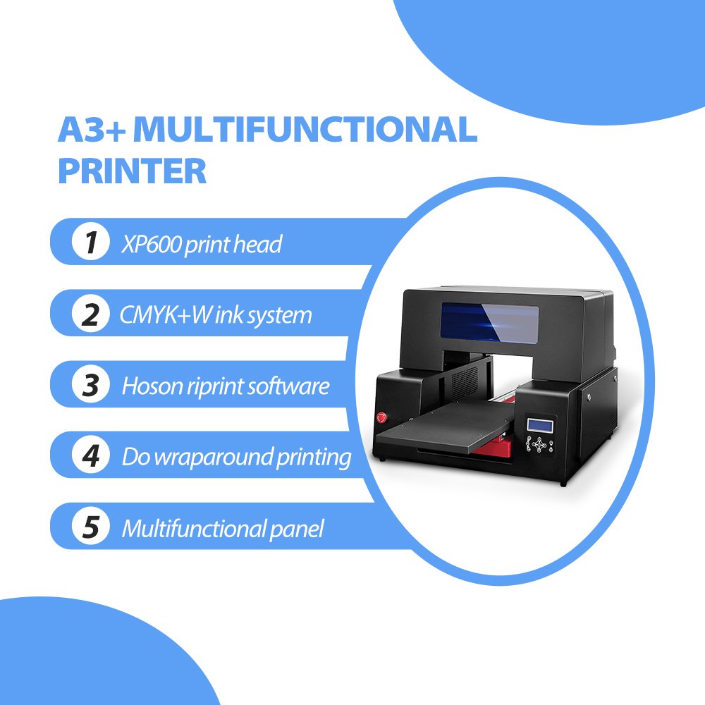 Refinecolor A3 Inkjet Printers 3360 Multifunction Digital Logo Printing Machine for Plastic PVC Cards UV Printer Small