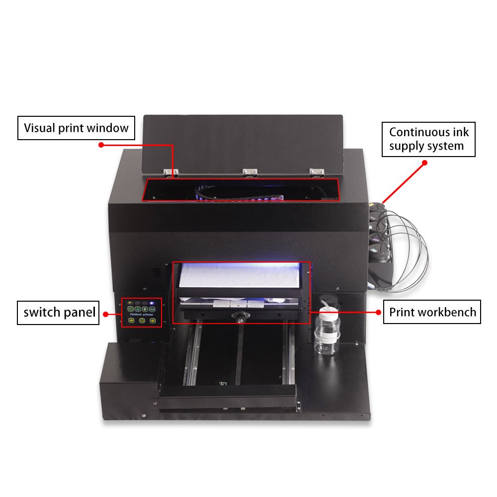 A3 UV & DTG Printer T-shirt digital inkjet printer model:A3-6 DTF