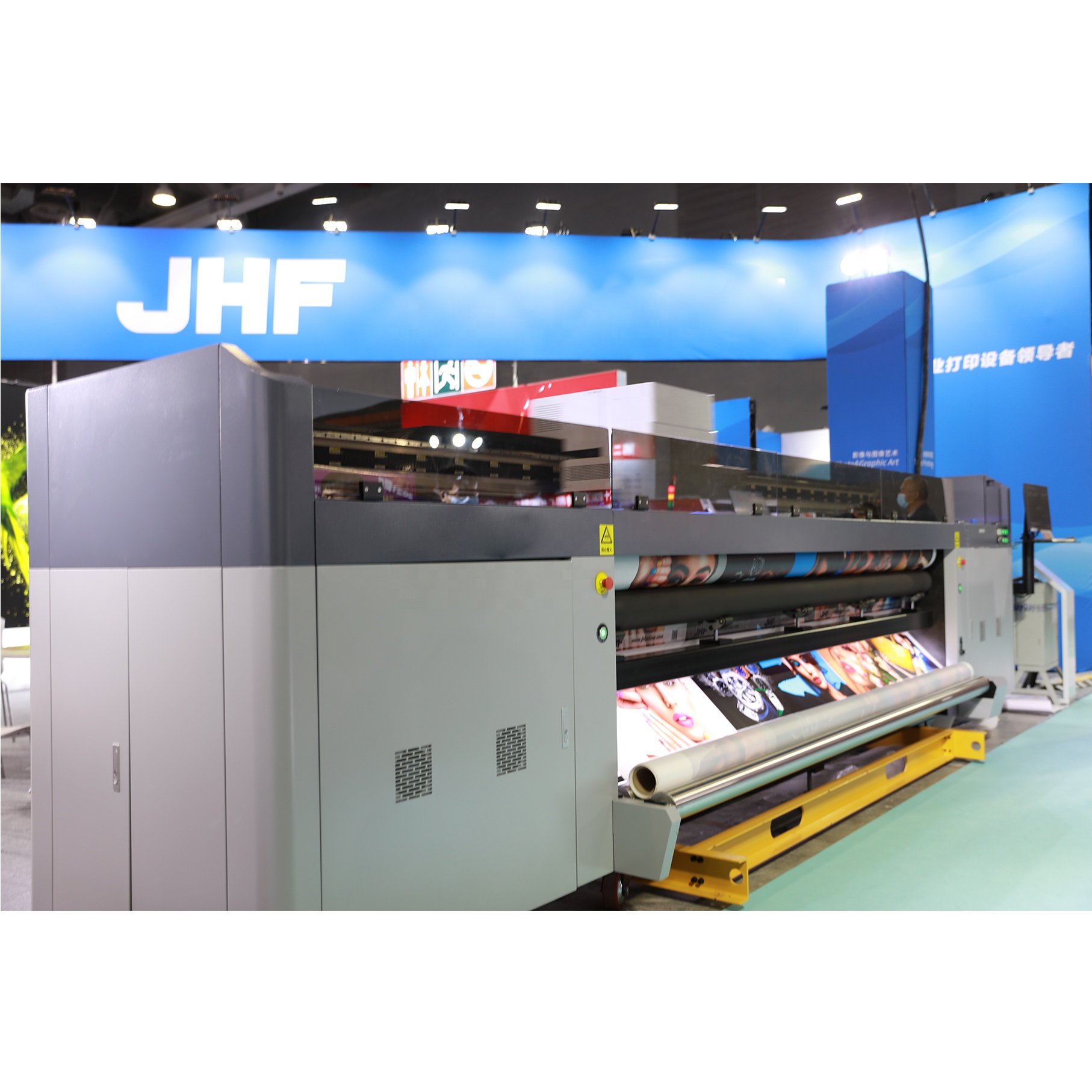 JHF Manufacturer 5m UV Format Wall Paper Prints Oil Painting Printing Machine For Sale Roll To Roll Printers