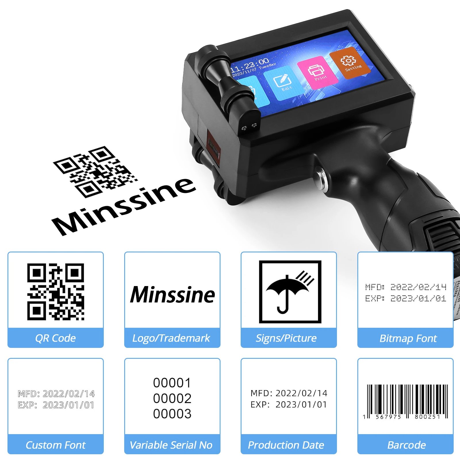 portable expiry date handheld inkjet printer