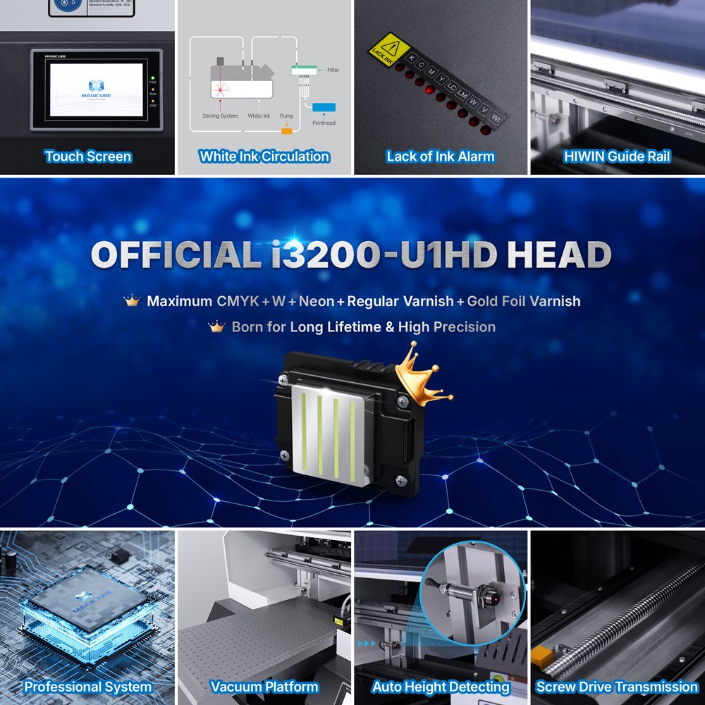 Easy Operate A2 A3 Official i3200-U1HD Head Flat and Roll Small Printing Transfer AB DTF Film UV LED DTF Printer With Laminator