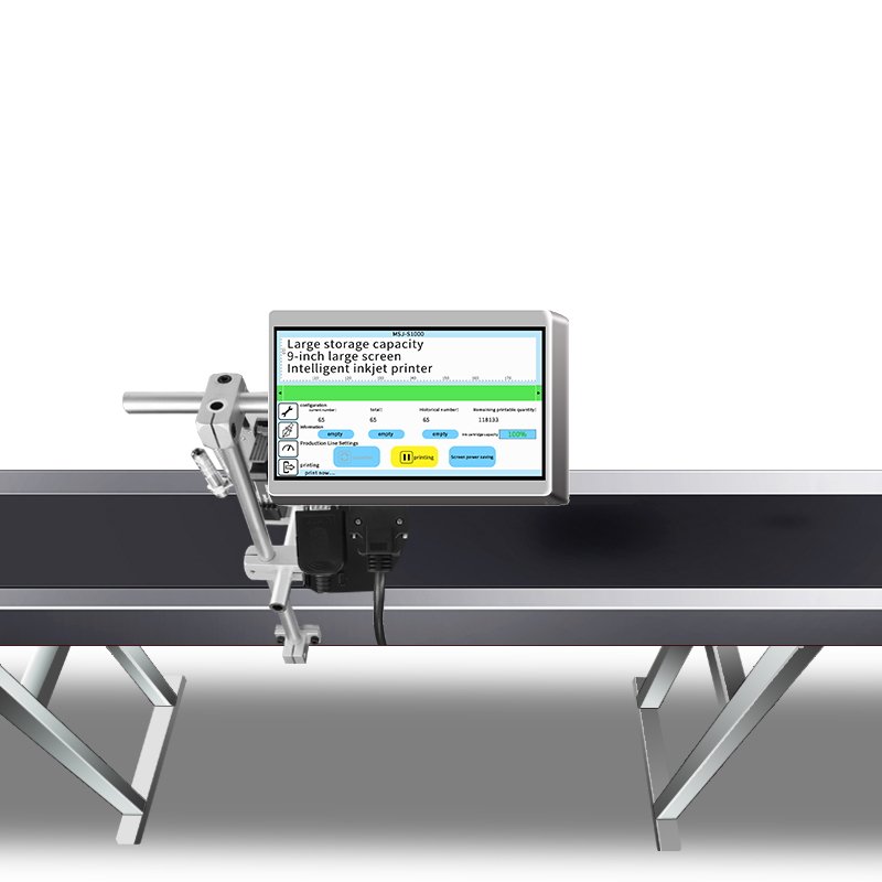 Industrial Inkjet Printer with Touch Screen for Coding Printing on Bottles Wires Cables Eggs Bags Time/Date/Character Related
