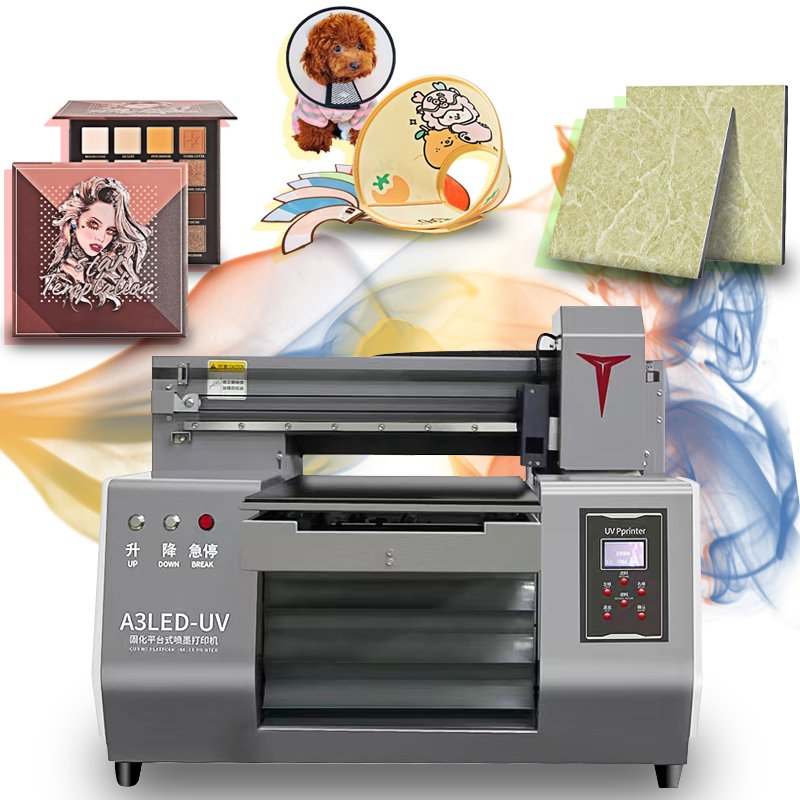 Multi functional UV printer, efficient 3050 UV flatbed printer, printing cup, digital product, watch dial, A3 UV inkjet printer