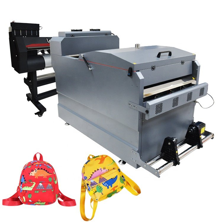 DTF New design 60/70cm Heat Transfer PET Film Shake powder machine 2*4720 cotton fabric/PU leather/T shirt No Need To Cut Prin