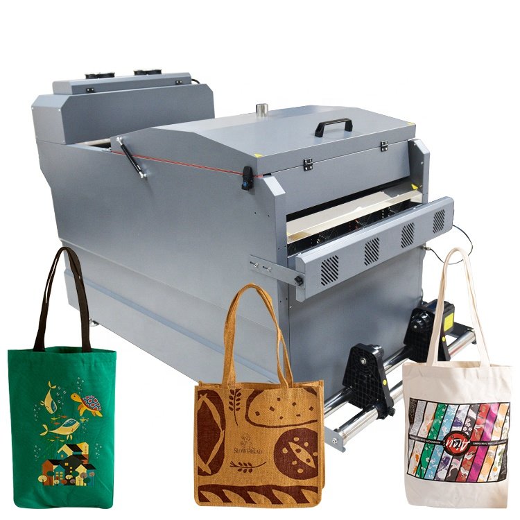 DTF New design 60/70cm Heat Transfer PET Film Shake powder machine 2*4720 cotton fabric/PU leather/T shirt No Need To Cut Prin