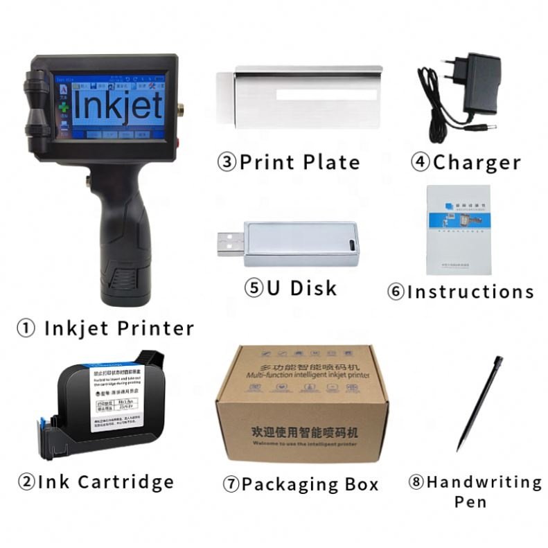 12.7Mm Handheld Portable Mini Smart Inkjet Printer For Inkjet Marking On Metal Plastic Wood