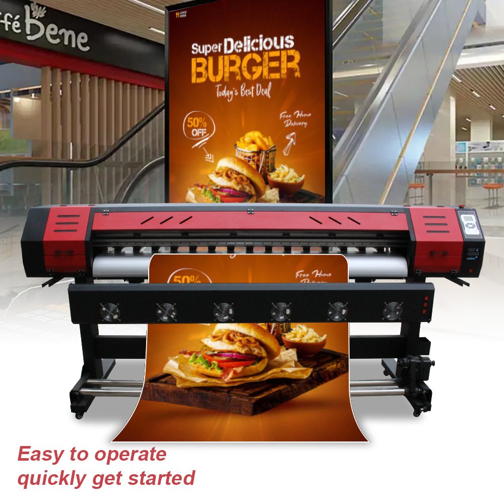 New Eco Solvent 1.8M Automatic Inkjet Printer Hybrid Plate Easy to Operate Retail Home Use Farm Industries Wallpaper Printing