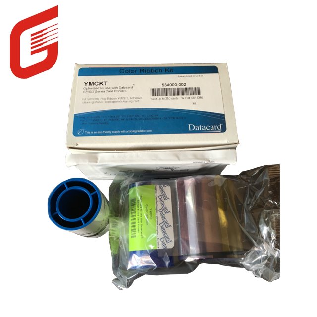 High Quality entrust Datacard 534000-002 YMCKT Color Ribbon for Datacard SP25 id card printer compatible with SP25 SD260