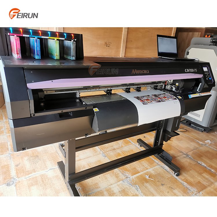 Original second hand Mimaki CJV150-75 Machine Small Format Eco Solvent Printer with DX7 print head