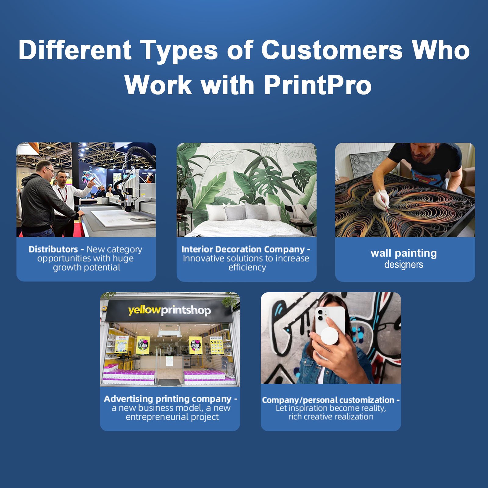 PrintPro wall printer machine 3d wall 3D 5D 6D Effect Vertical Wall inkjet Printer vertical printer