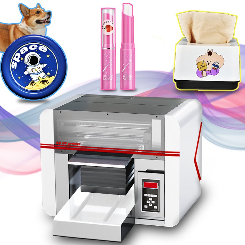 Latest A3 UV printer desktop small UV inkjet printer printing AB glue varnish golf ball hanging painting trophy UV DTF printer