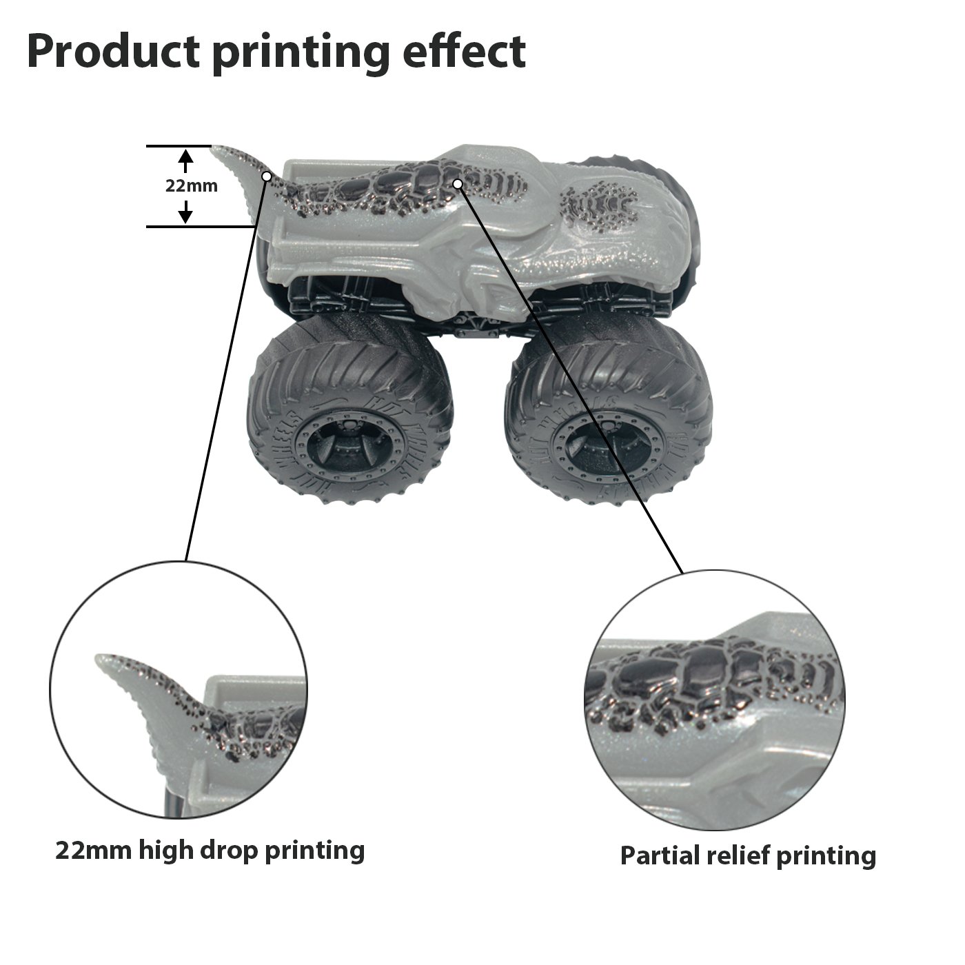 RC 1/16 Remote Control Intelligent Mechanical Metal toy car shell UV inkjet printer high-precision