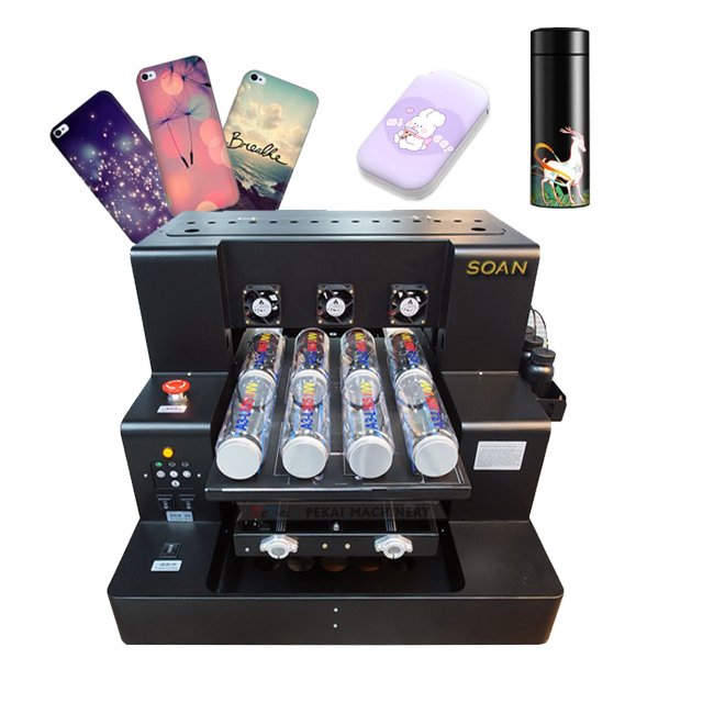 Soan Hot sales A3 UV DTF printing machine flatbed UV dtf Printer for phone case mug bottle glass wood metal acrylic
