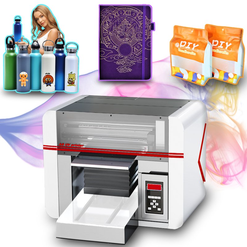 Latest A3 UV printer, multifunctional UV flatbed printer, printing badges, pens, eyeglass frames, balls, A3 UV inkjet printer