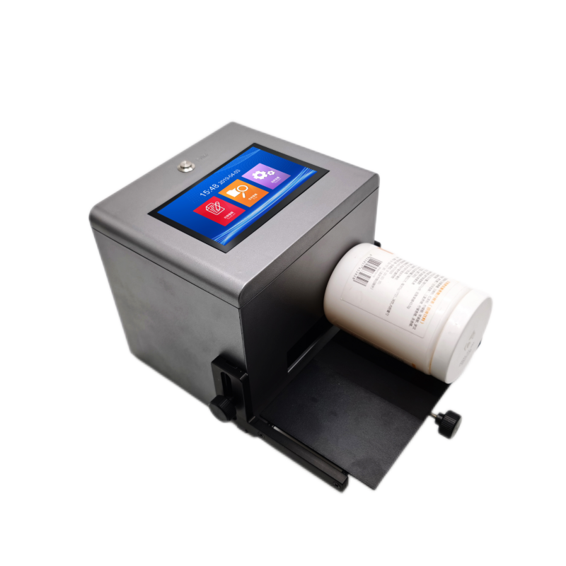 Static ink jet batch coding machine automatic thermal inkjet printers for amber glass dropper bottle bottom batch no printing