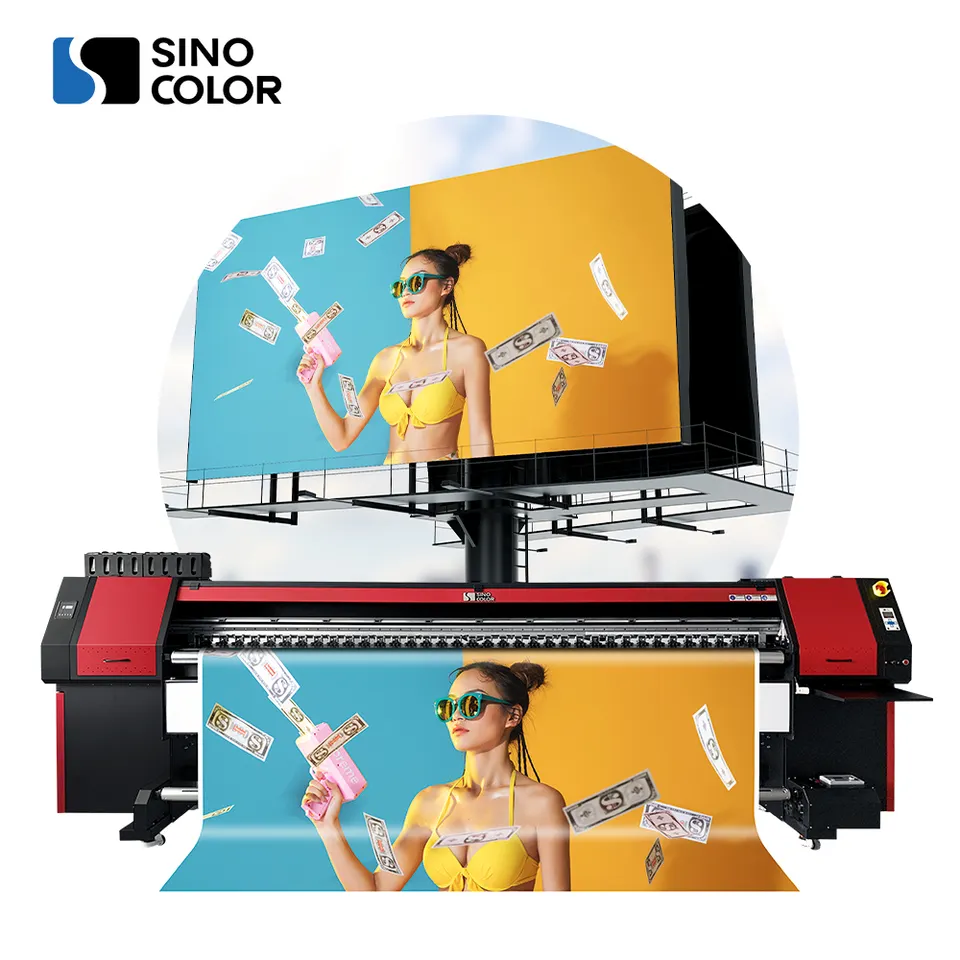 Advanced technology 3.2m width four i3200 heads 2400dpi wide format inkjet eco solvent printer For flex banner