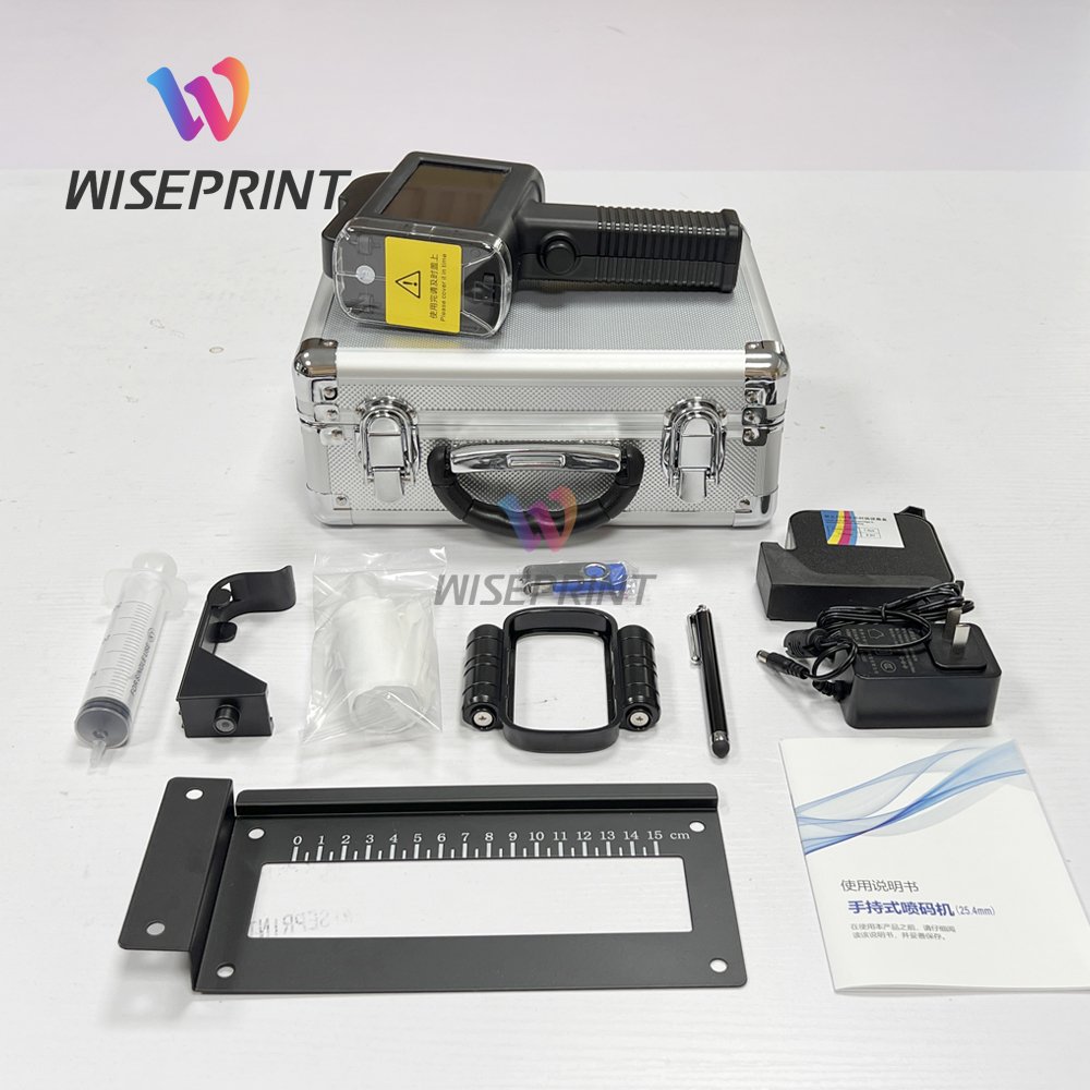WISEPRINT TIJ 6150 25.4mm portable handheld inkjet printer date table graphic logo expiry date inkjet printer