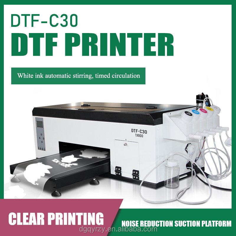 China hot selling factory price t-shirt pet film 30cm dtf printer printing machine desktop inkjet printer