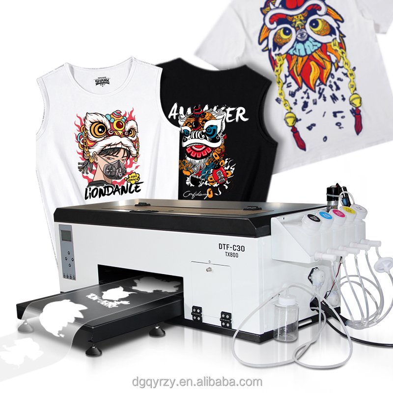 China hot selling factory price t-shirt pet film 30cm dtf printer printing machine desktop inkjet printer