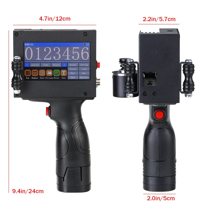 Handheld Inkjet Printer QR Code Barcode Logo printing Expiry Production Date Touch Screen Intelligent Usb Label Coding Machine