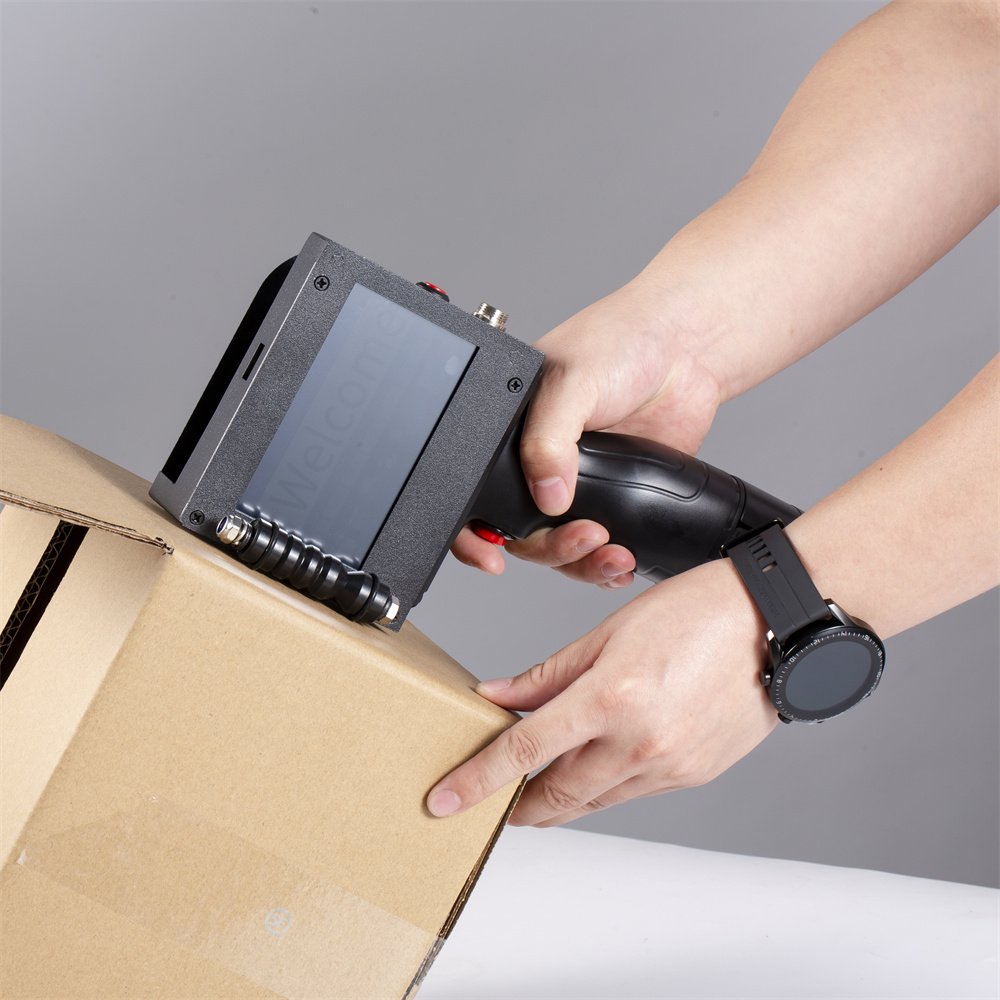 factory price New Design 4.3 inches touch screen 600 DPI Handheld Intelligent expiry data batch coding Inkjet Printer
