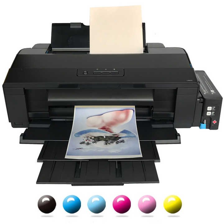 A4 DTF color inkjet printer PET film printing A3 L1800 continous inkjet printer for epson l1800 printer inkjet