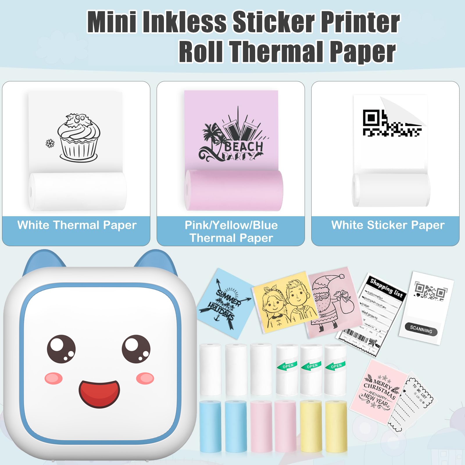 Factory Stock thermal mini printer for mobile phone android and iOS Phone Print Picture Memo
