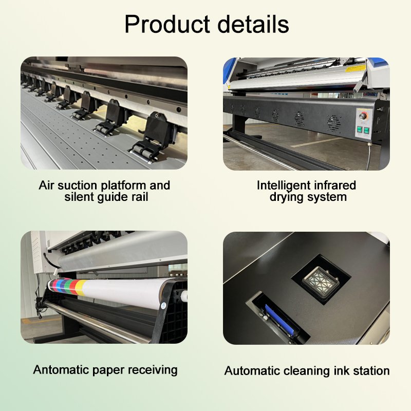 eco solvent printer 1.8m car sticker printing machine single head I3200/XP600 large format machine