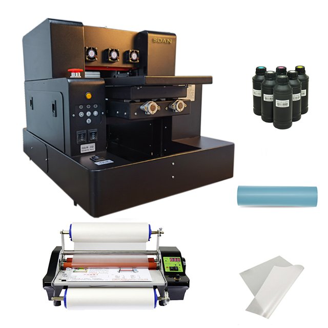 A3 UV with varnish UV printer DTF with free software for printing Bottle pen phone case mug wood A3 uv flatbed printer
