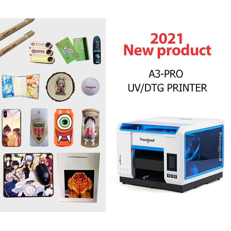 Procolored New product A3 3040 phone case leather bottle acrylic board uv flatbed printer