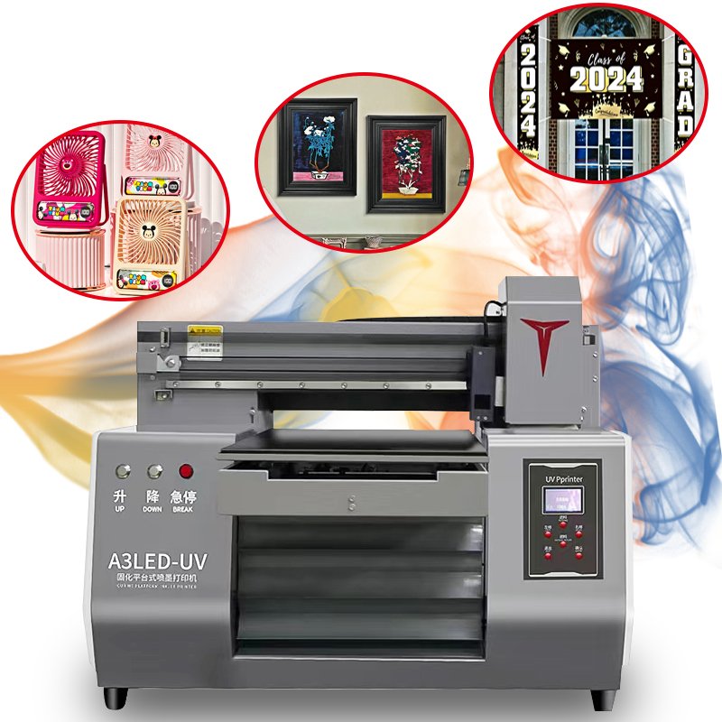 A3 UV flatbed printer, UV printer, printing puzzle toys, acrylic ornaments, packaging boxes, portable 3050 UV inkjet printer