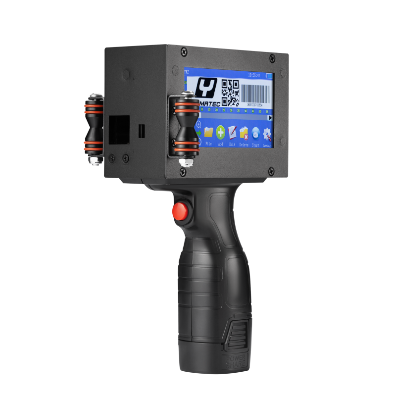 YAOMATEC 12.7MM Metal Expiry Date Coder Machine Handheld Inkjet Printer In Multi Languages