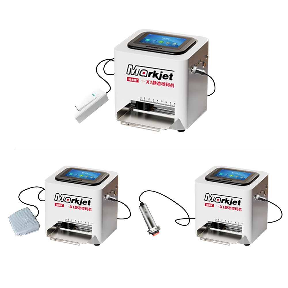 Static Ink Jet Batch Coding Machine Automatic Thermal Inkjet Printers For Amber Glass Dropper Bottle Bottom Batch No Printing