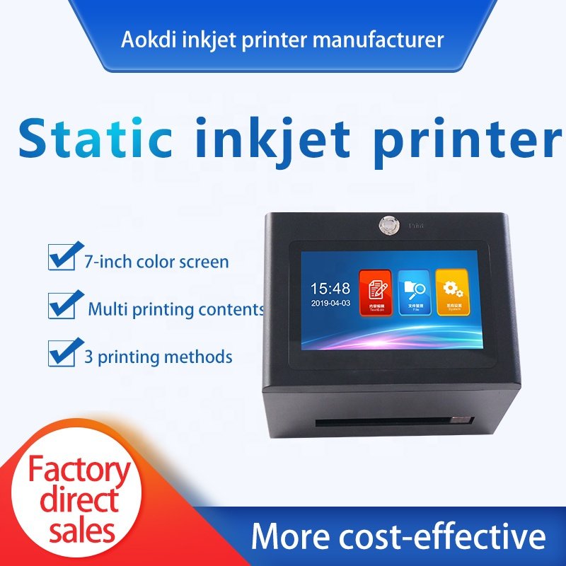 AOKDI mini 0.5 inch high quality desktop eco solvent hand held gun digital tij 2.5 inkjet printer date code printer machine