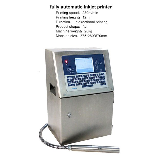 Portable industrial date coder bar code batch lot number expiry date continuous inkjet printer printing machine